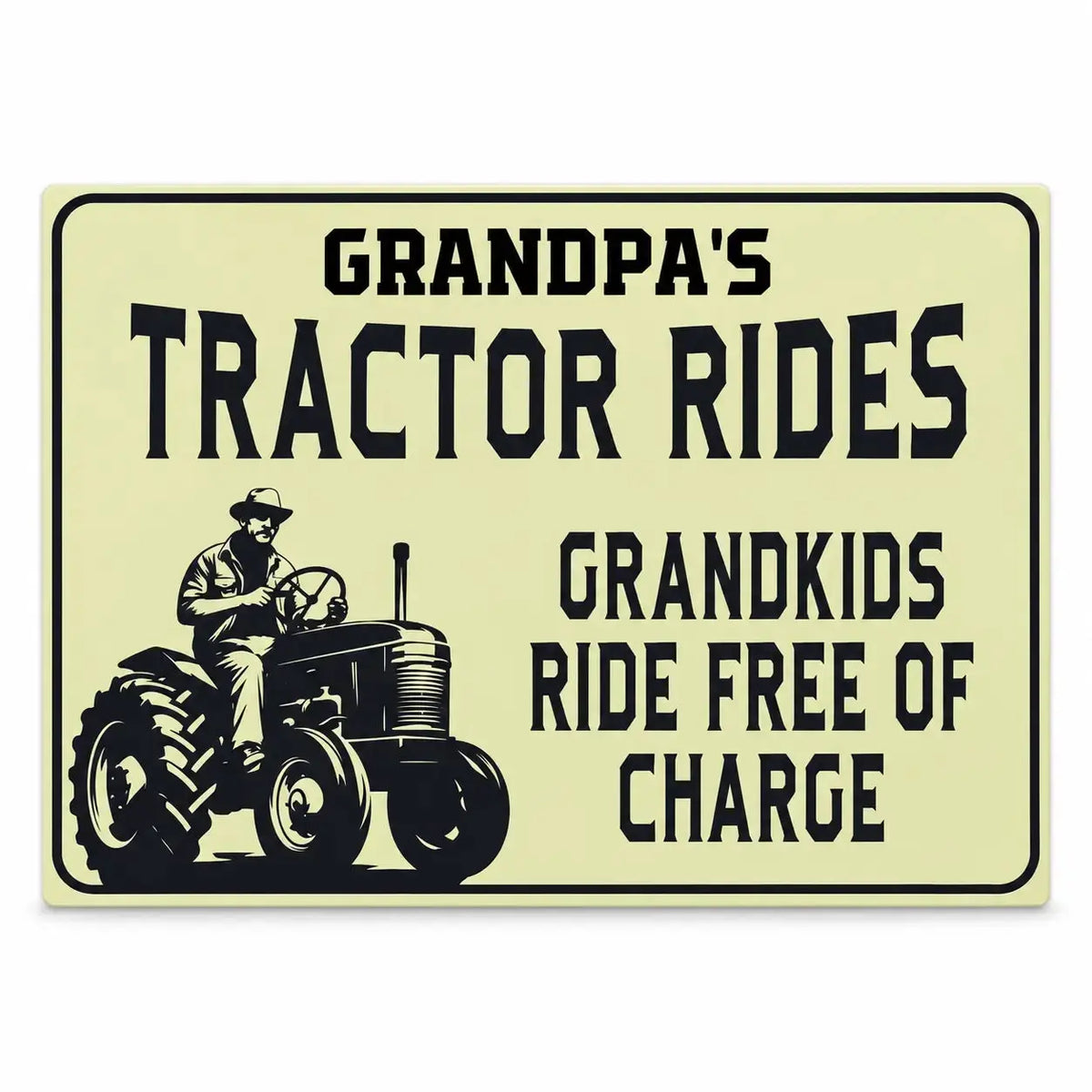 Personalized Farmer Grandpa Custom Metal Sign Duconspace