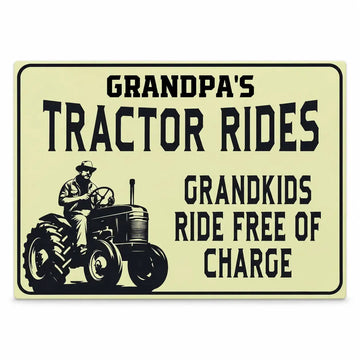 Personalized Farmer Grandpa Custom Metal Sign Duconspace