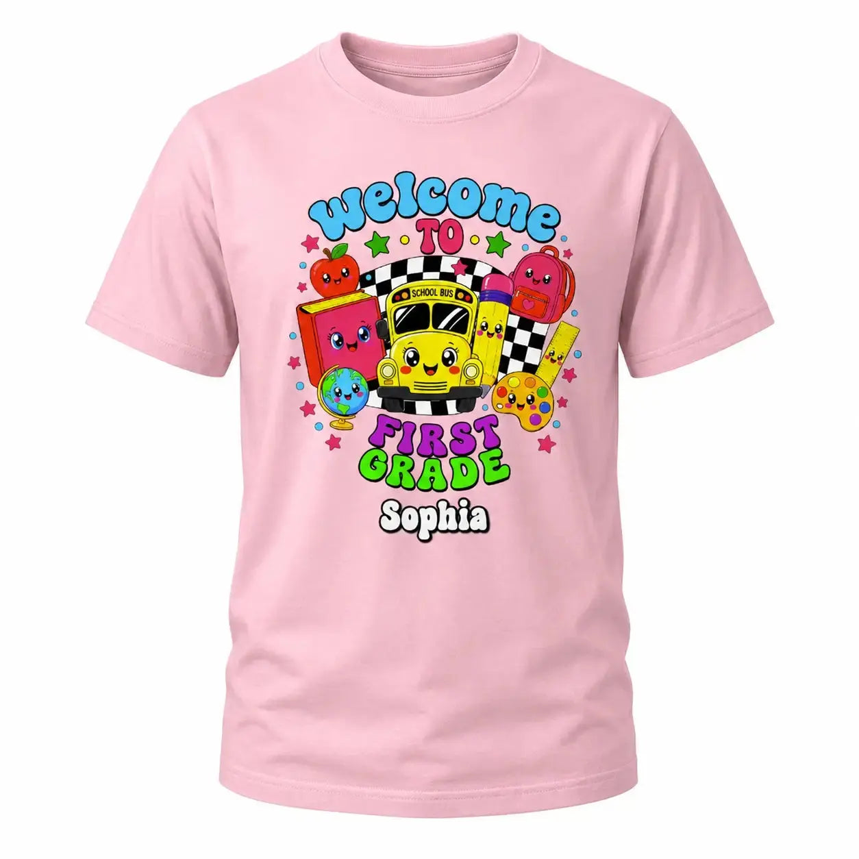 Personalized First Grade Back to School Kids Shirt Duconspace