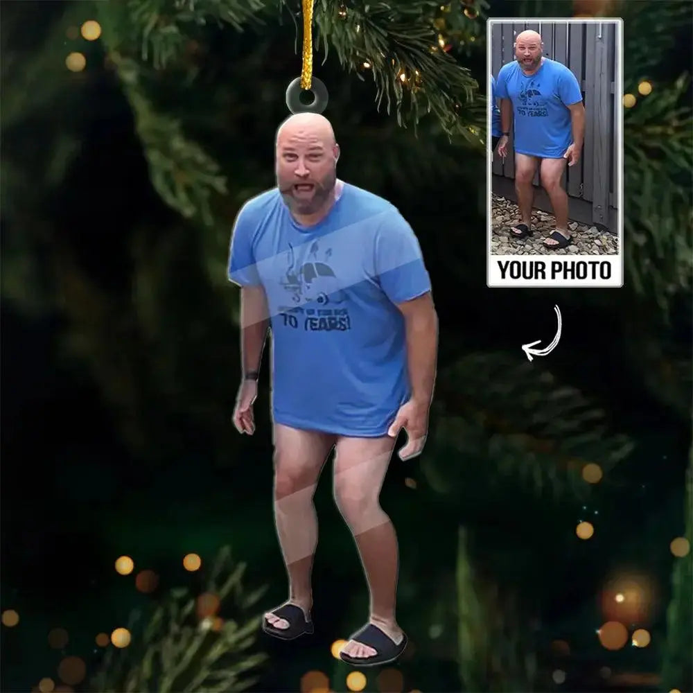 Personalized Funny Photo Ornament – Custom Wood or Acrylic Ornament - Unique Christmas Gift For Family Members, Gift For Friends, Gift For Colleague Printbelle