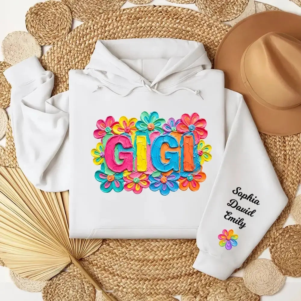 Personalized Gigi Shirt - Custom Kids Names Floral Gift Tee Duconspace