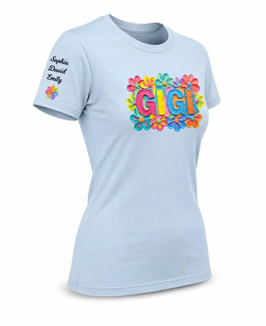 Personalized Gigi Shirt - Custom Kids Names Floral Gift Tee Duconspace