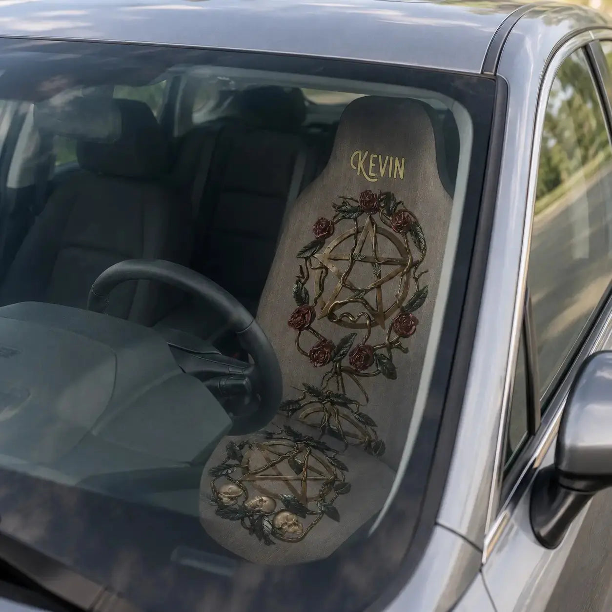 Personalized Gothic Halloween Car Seat Covers