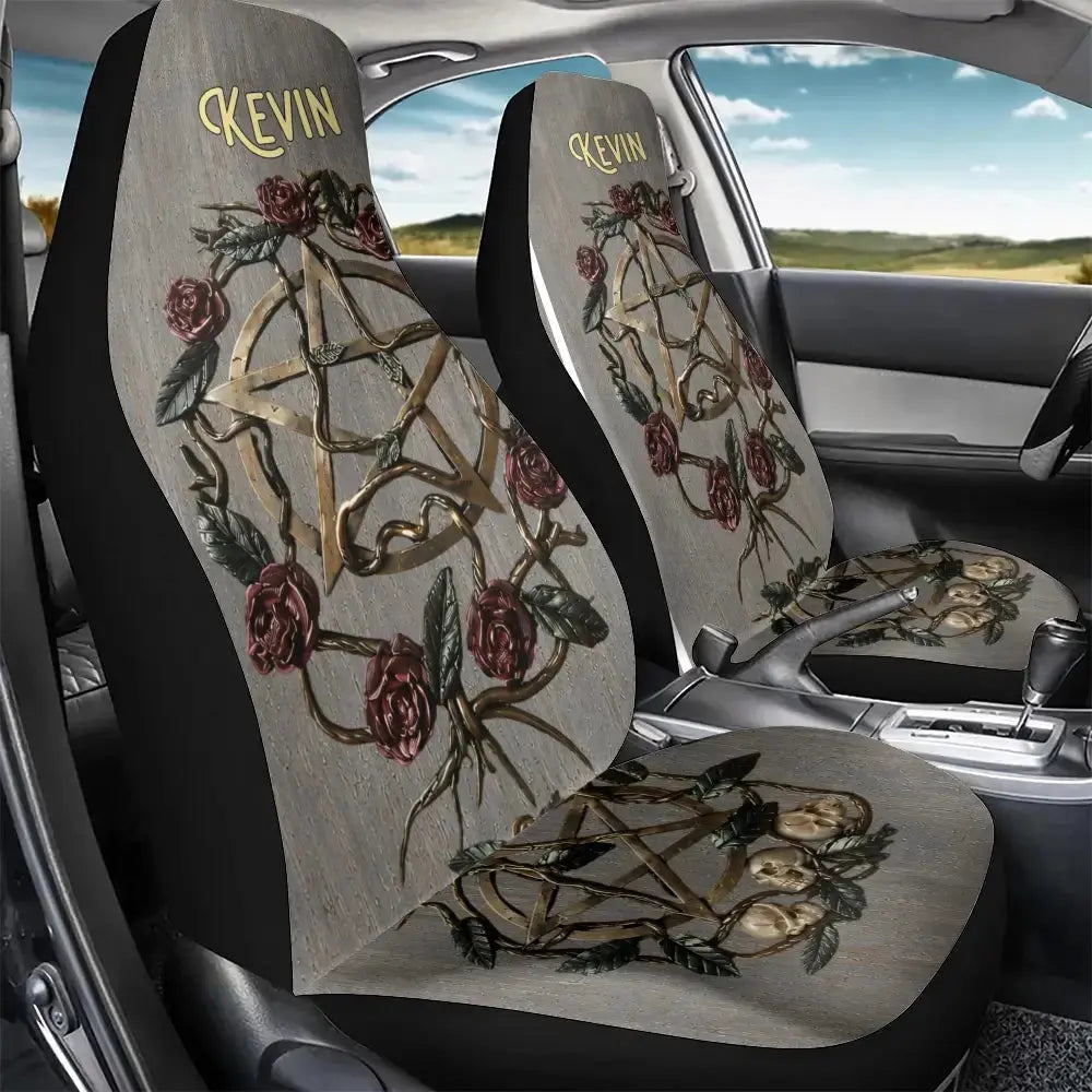 Personalized Gothic Halloween Car Seat Covers