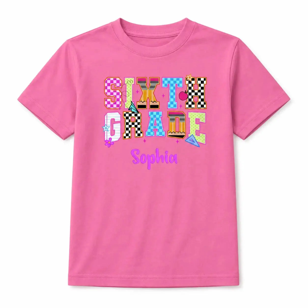 Personalized Grade Level Shirt for Kids, Back to School Tee