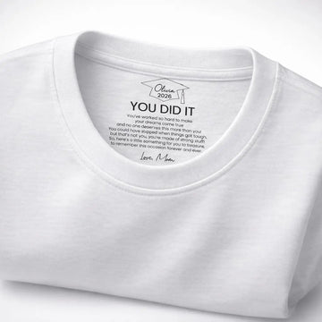 Personalized Graduation Neck Print Tee Gift 2026 Duconspace