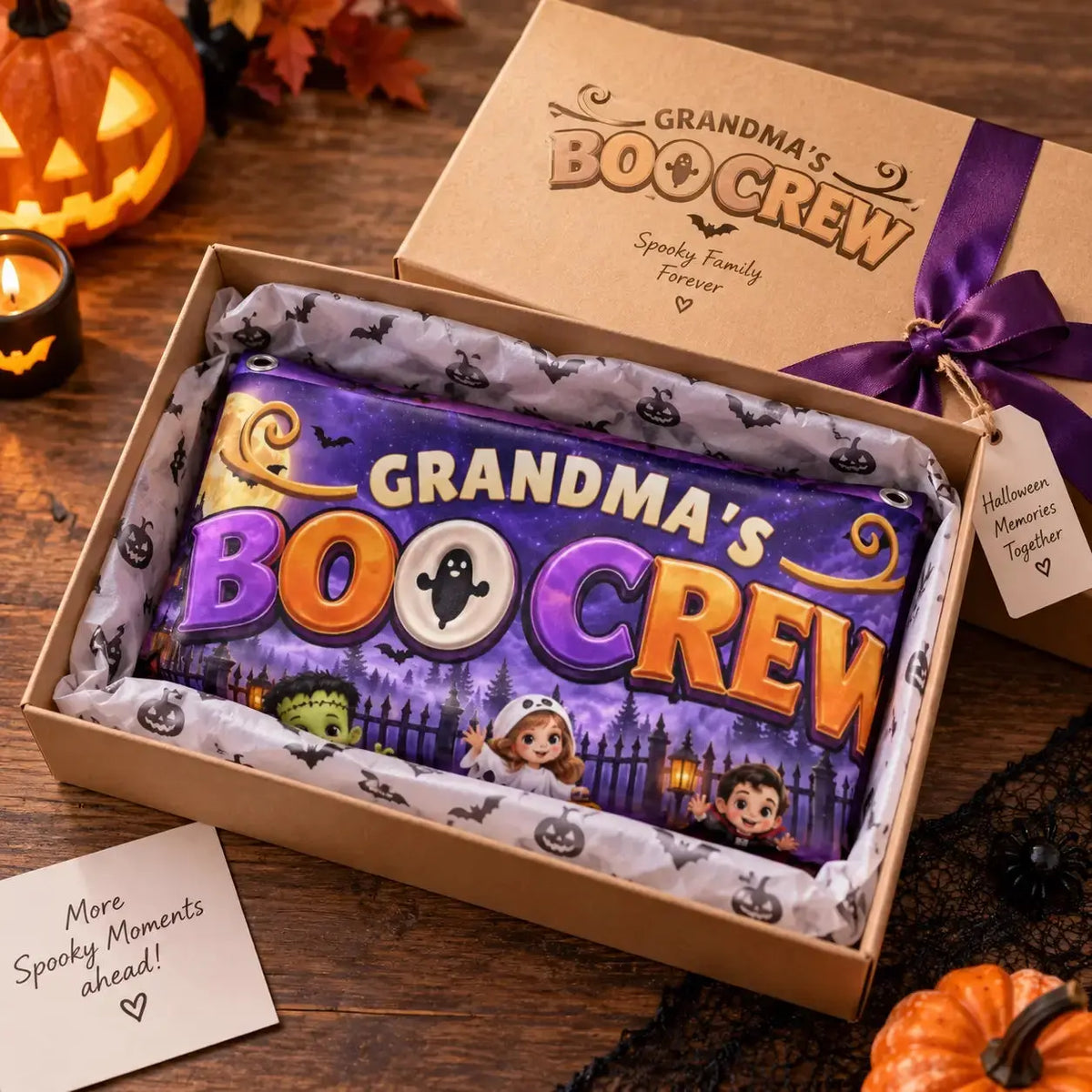 Personalized Grandma Witch Halloween Fabric Banner Duconspace