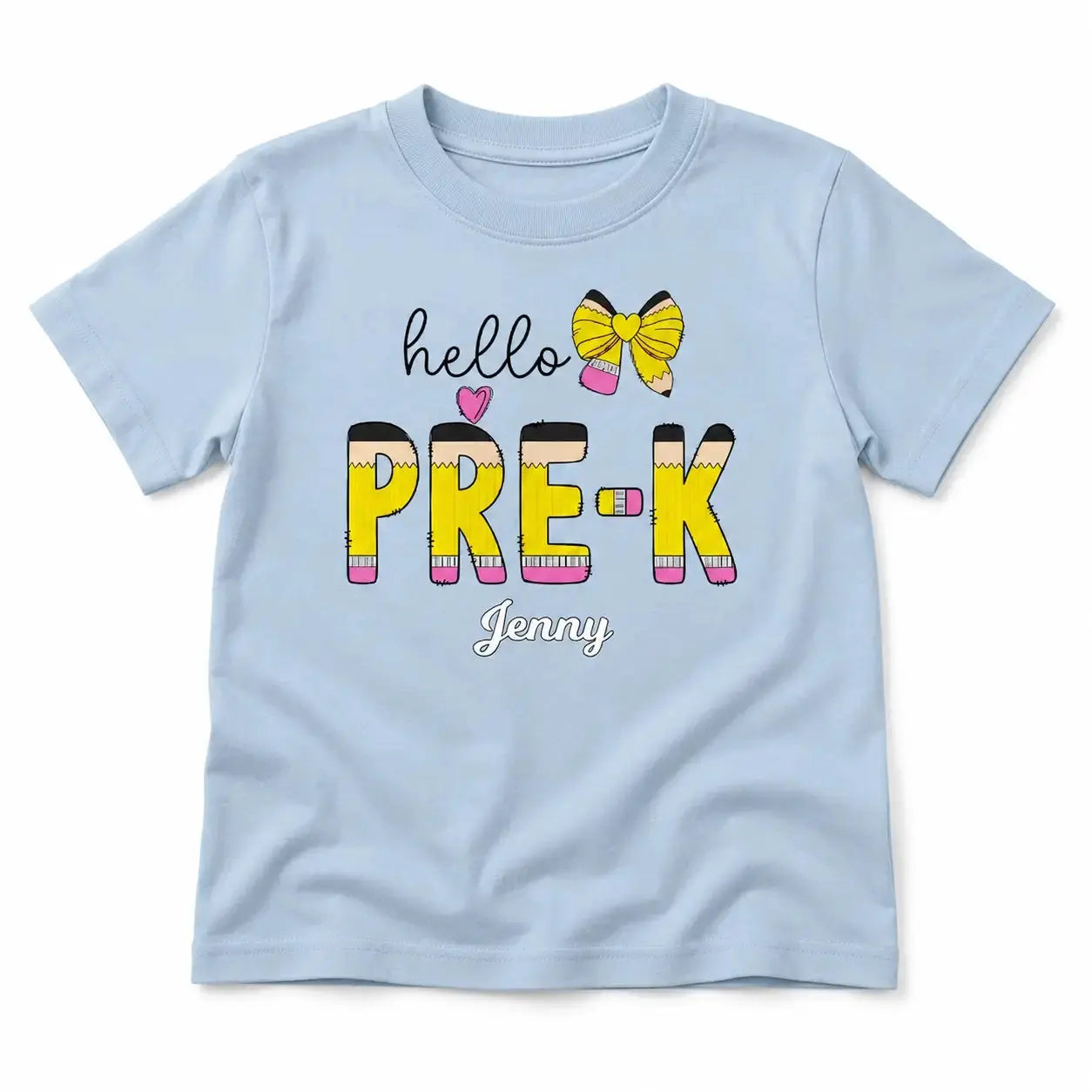 Personalized Hello Kindergarten Back to School Kids Shirt Duconspace
