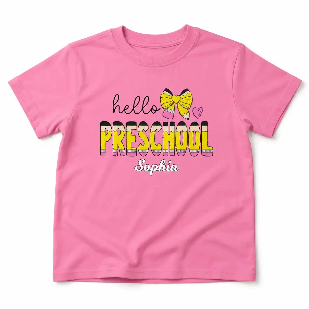 Personalized Hello Kindergarten Back to School Kids Shirt Duconspace