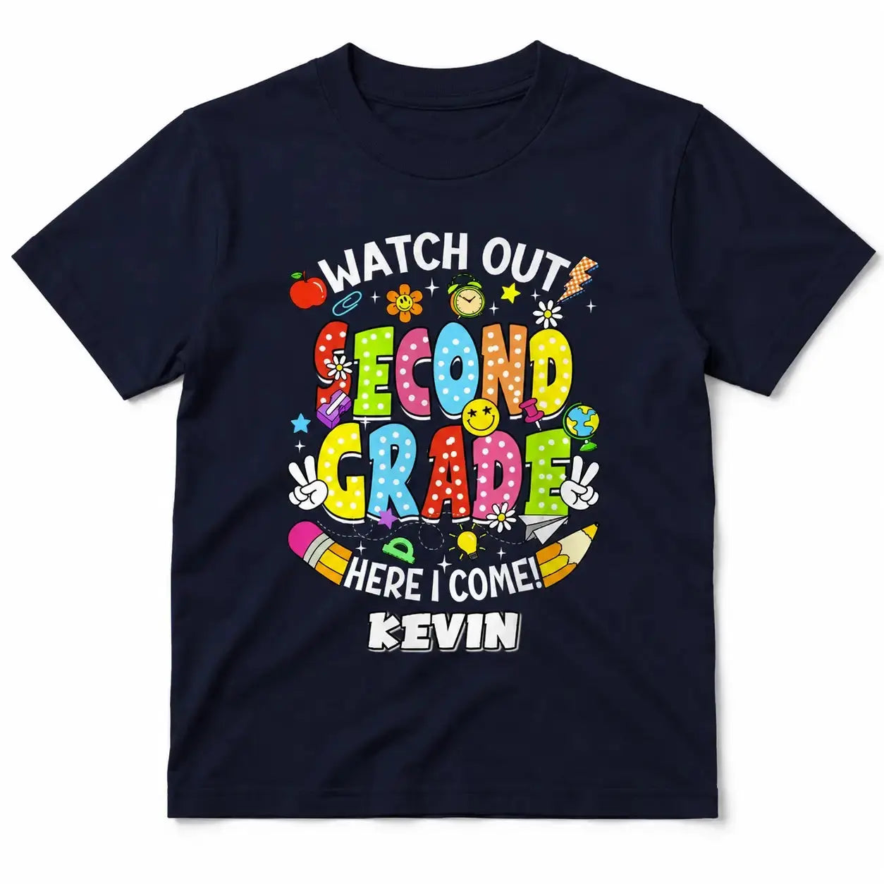 Personalized Kindergarten Back to School Kids Tee Duconspace