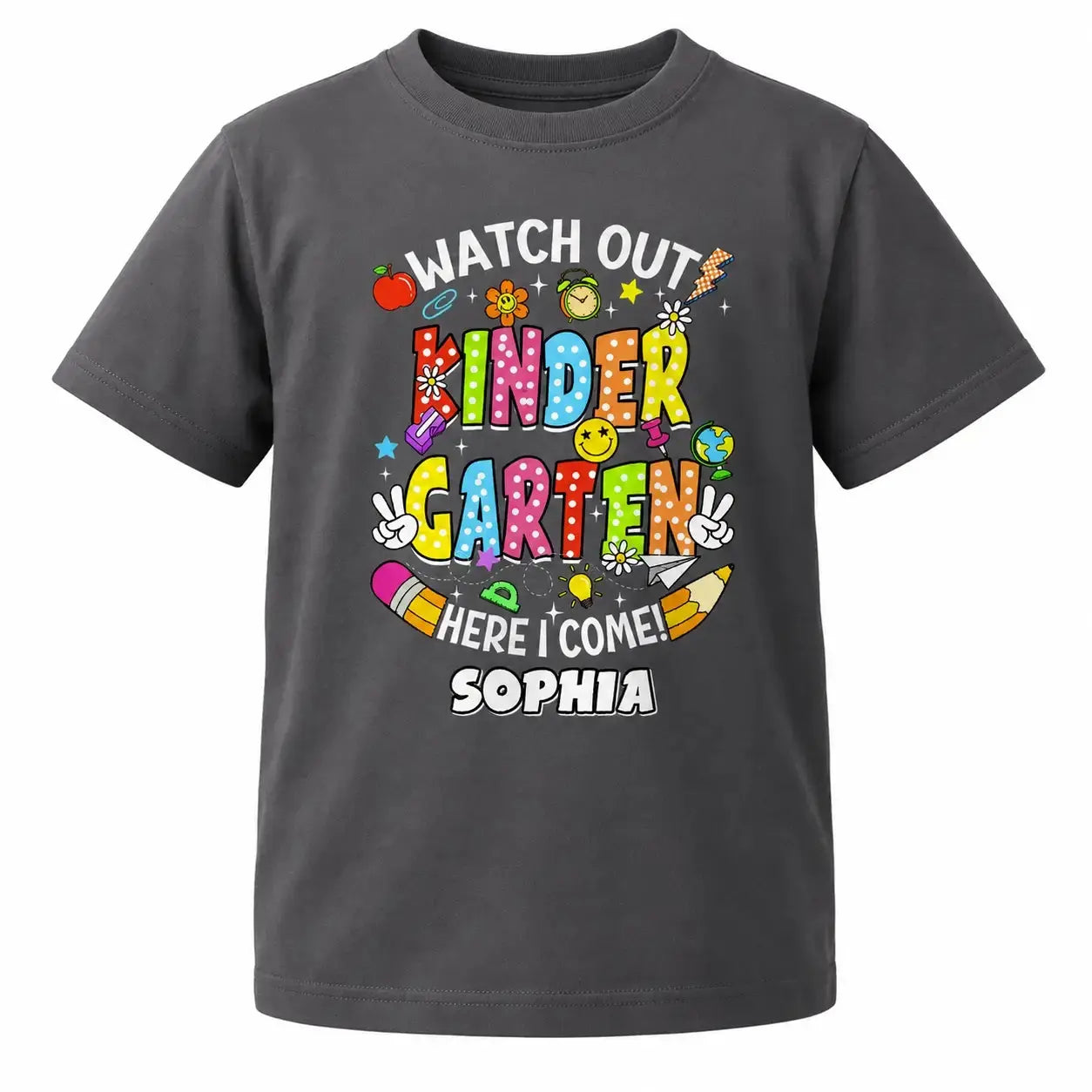 Personalized Kindergarten Back to School Kids Tee Duconspace