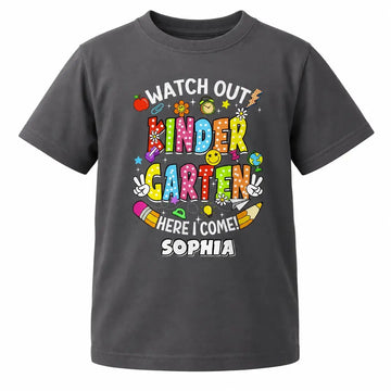 Personalized Kindergarten Back to School Kids Tee Duconspace