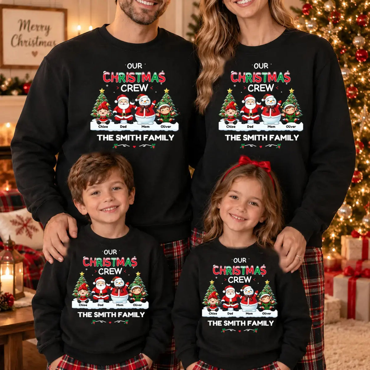 Personalized Matching Family Christmas Shirt Duconspace