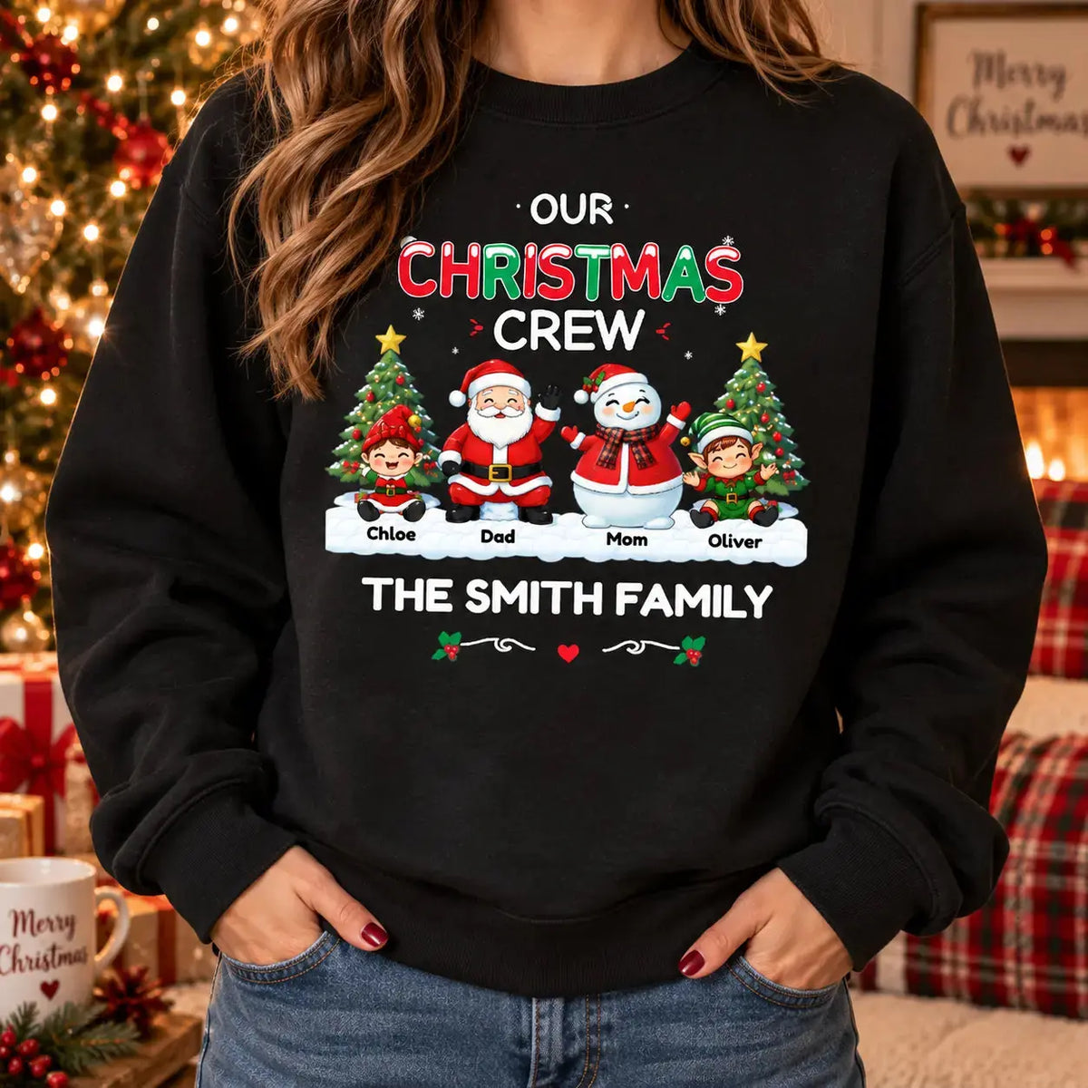 Personalized Matching Family Christmas Shirt Duconspace