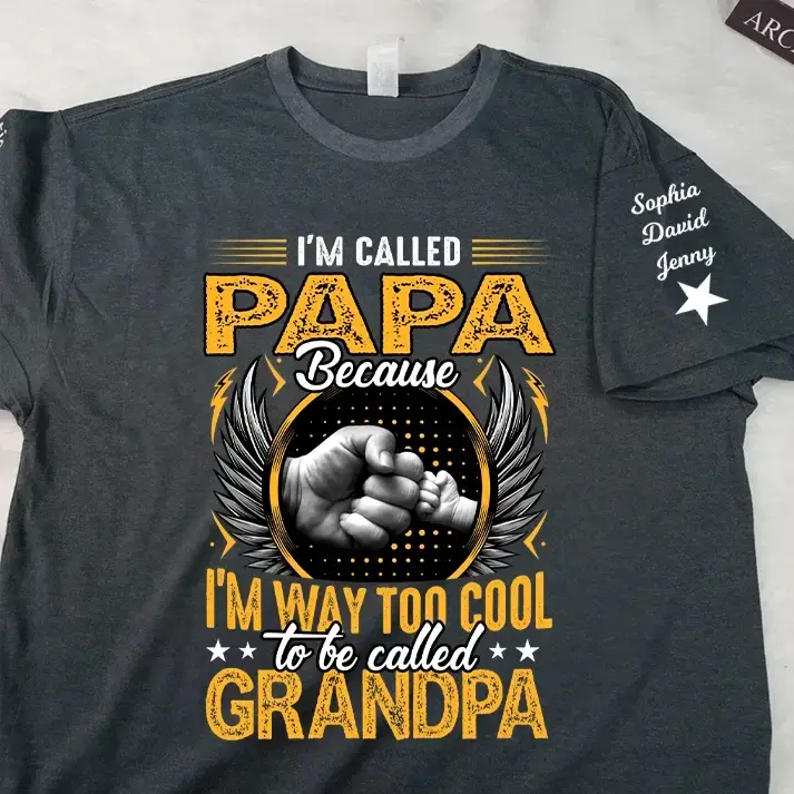 Personalized Papa Shirt – Custom Grandpa Gift Tee Duconspace