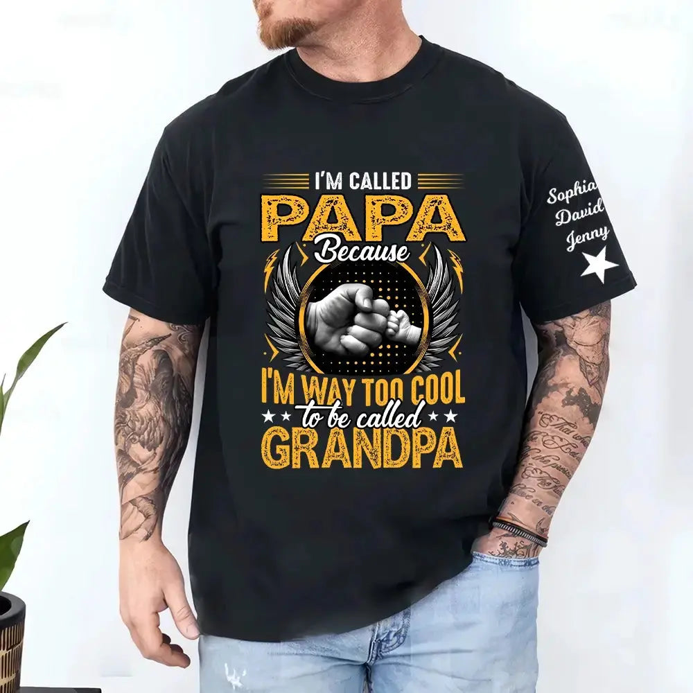 Personalized Papa Shirt – Custom Grandpa Gift Tee Duconspace