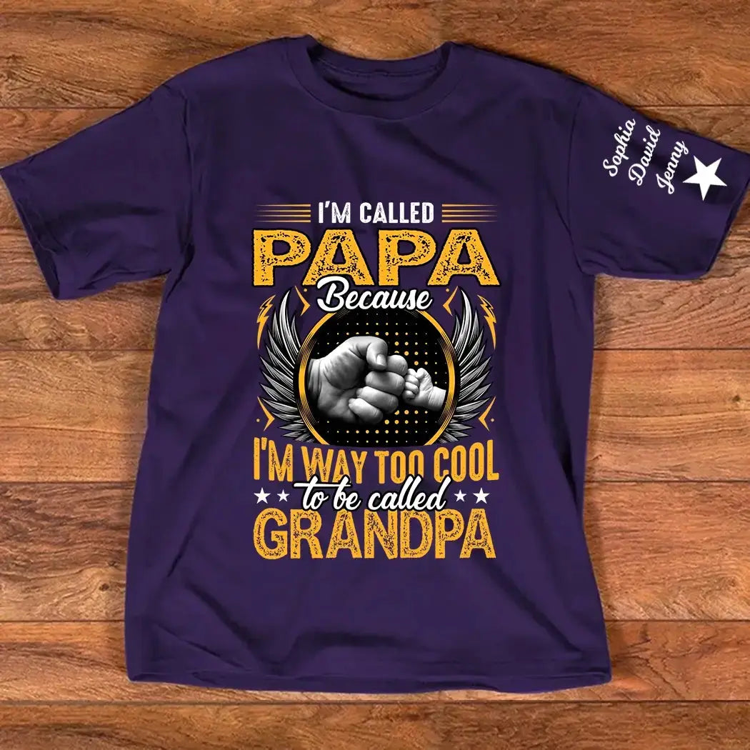 Personalized Papa Shirt – Custom Grandpa Gift Tee Duconspace