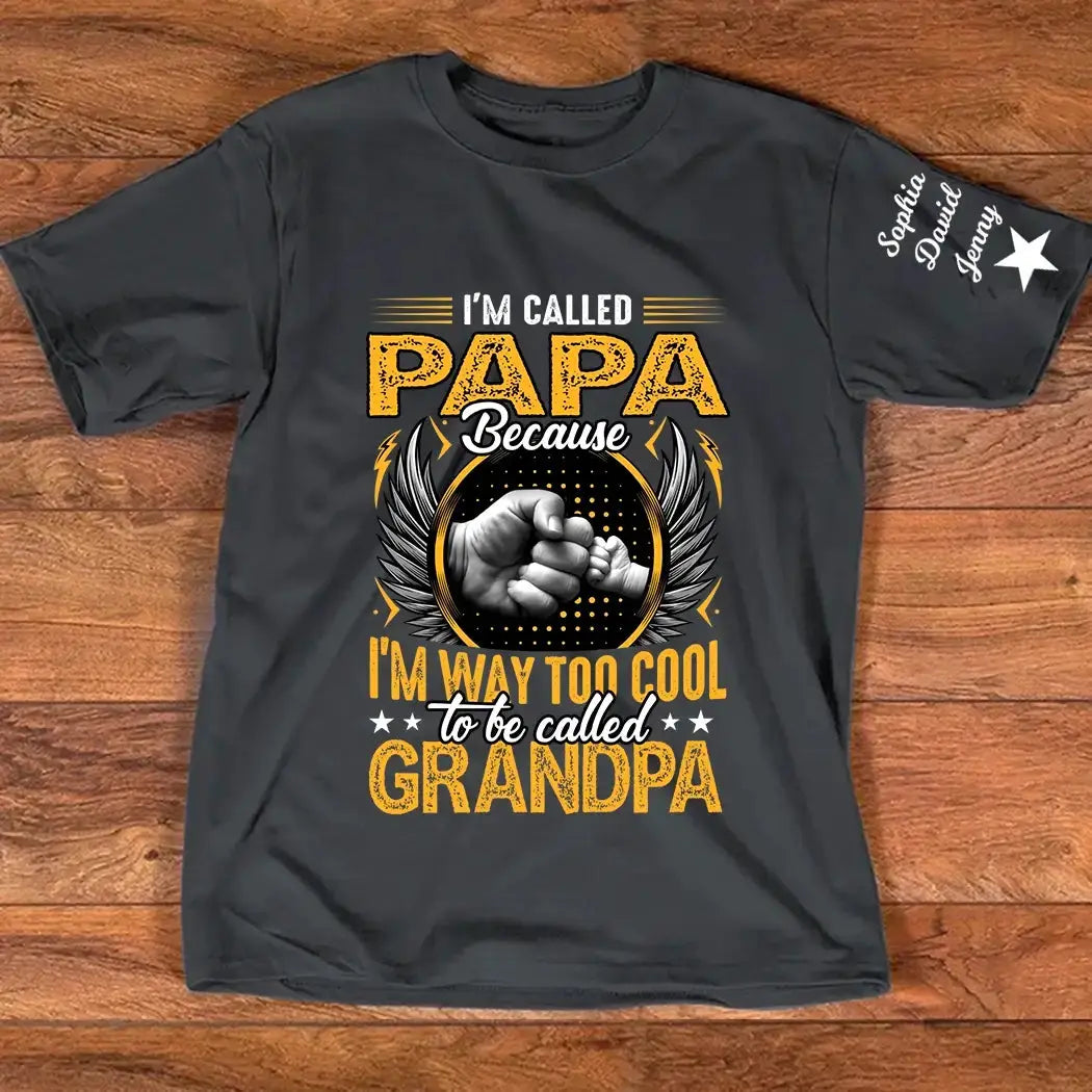 Personalized Papa Shirt – Custom Grandpa Gift Tee Duconspace