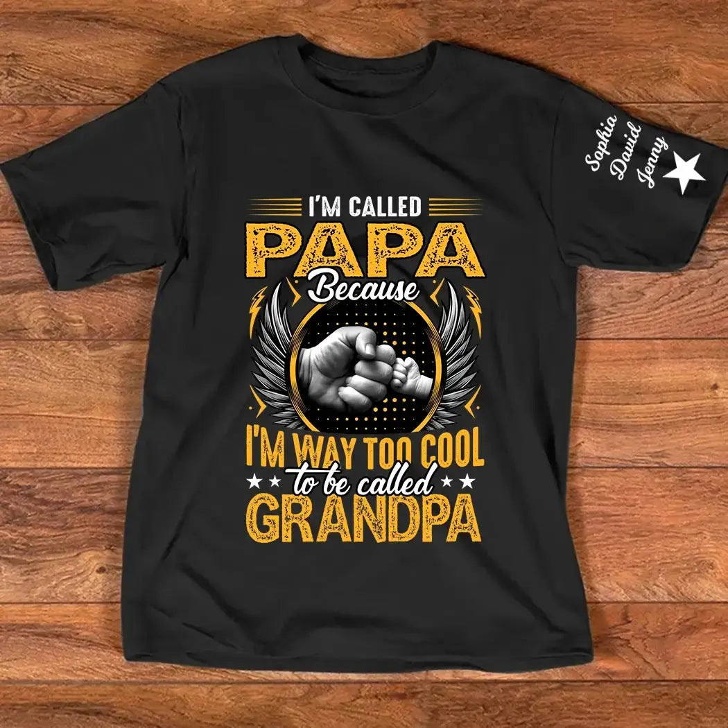 Personalized Papa Shirt – Custom Grandpa Gift Tee Duconspace