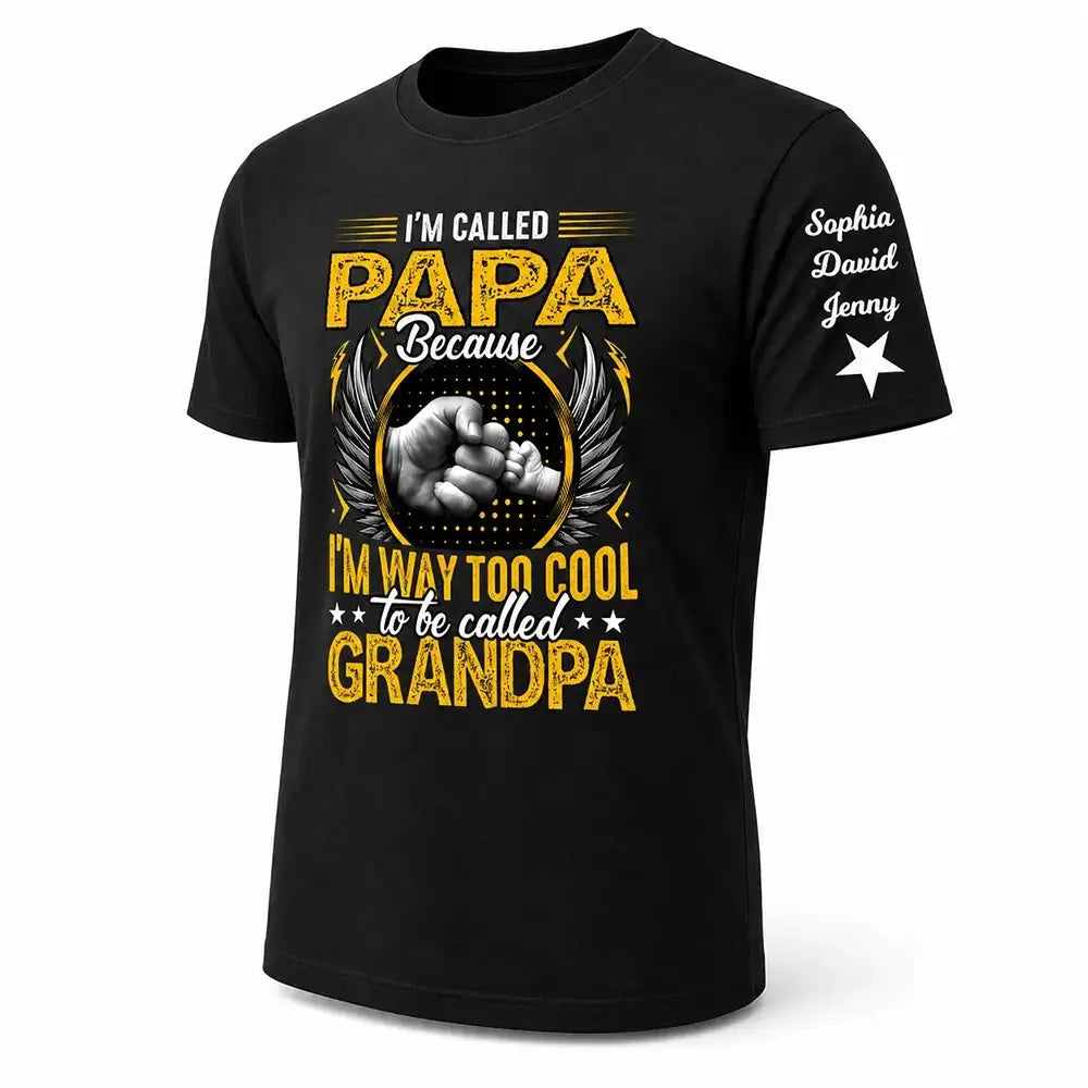 Personalized Papa Shirt – Custom Grandpa Gift Tee Duconspace