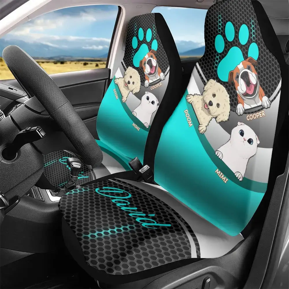 Personalized Pet Car Seat Cover with Name