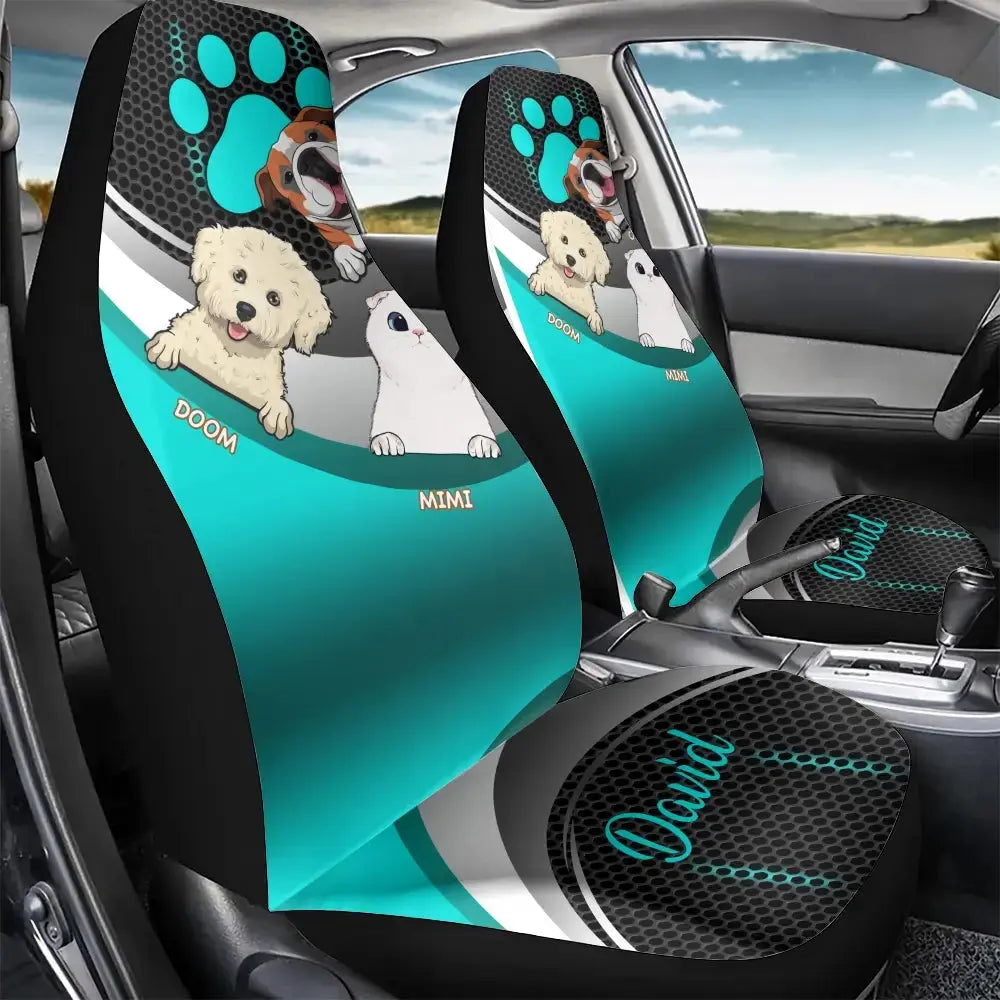 Personalized Pet Car Seat Cover with Name