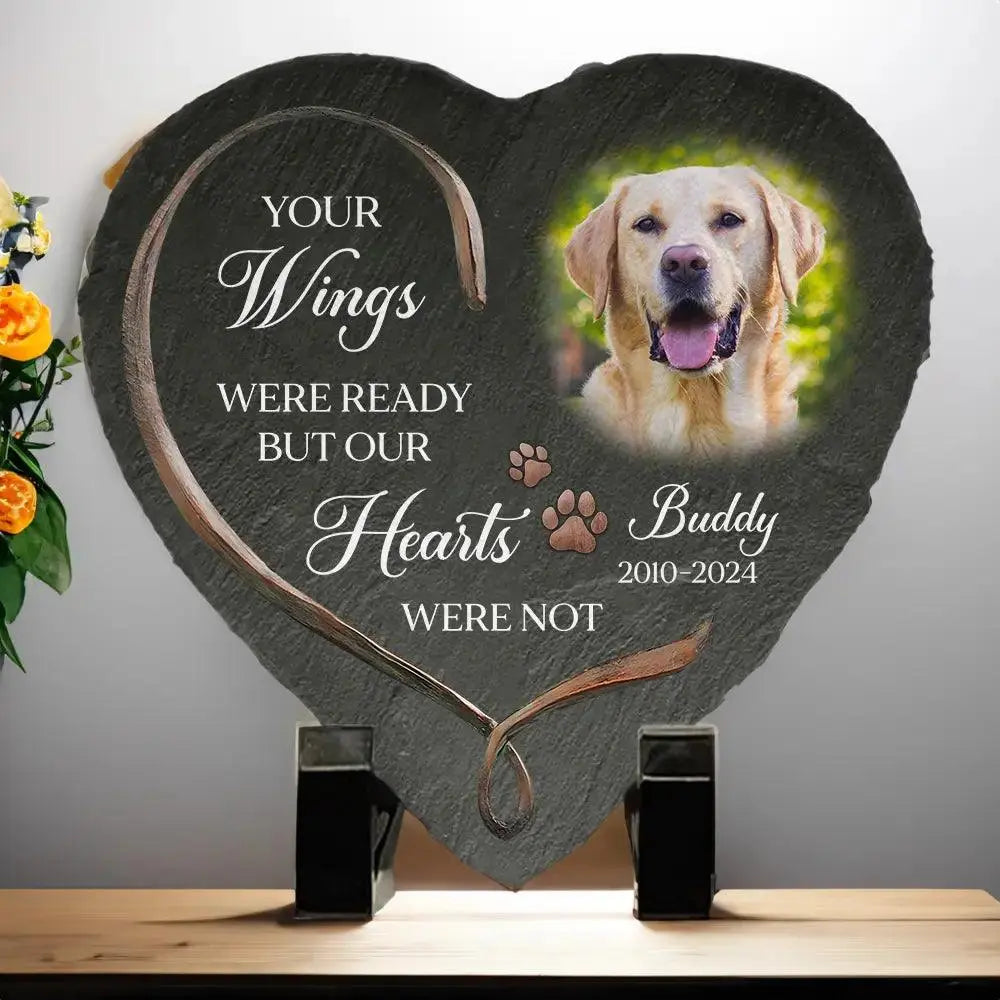 Personalized Pet Memorial Stone with Paw and Angel Wings - Sympathy Gift for Dog Loss, Perfect for Pet Owners and Pet Lovers Printbelle