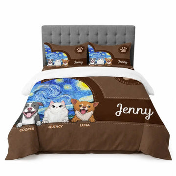 Personalized Pet Van Gogh Starry Night Bedding Set