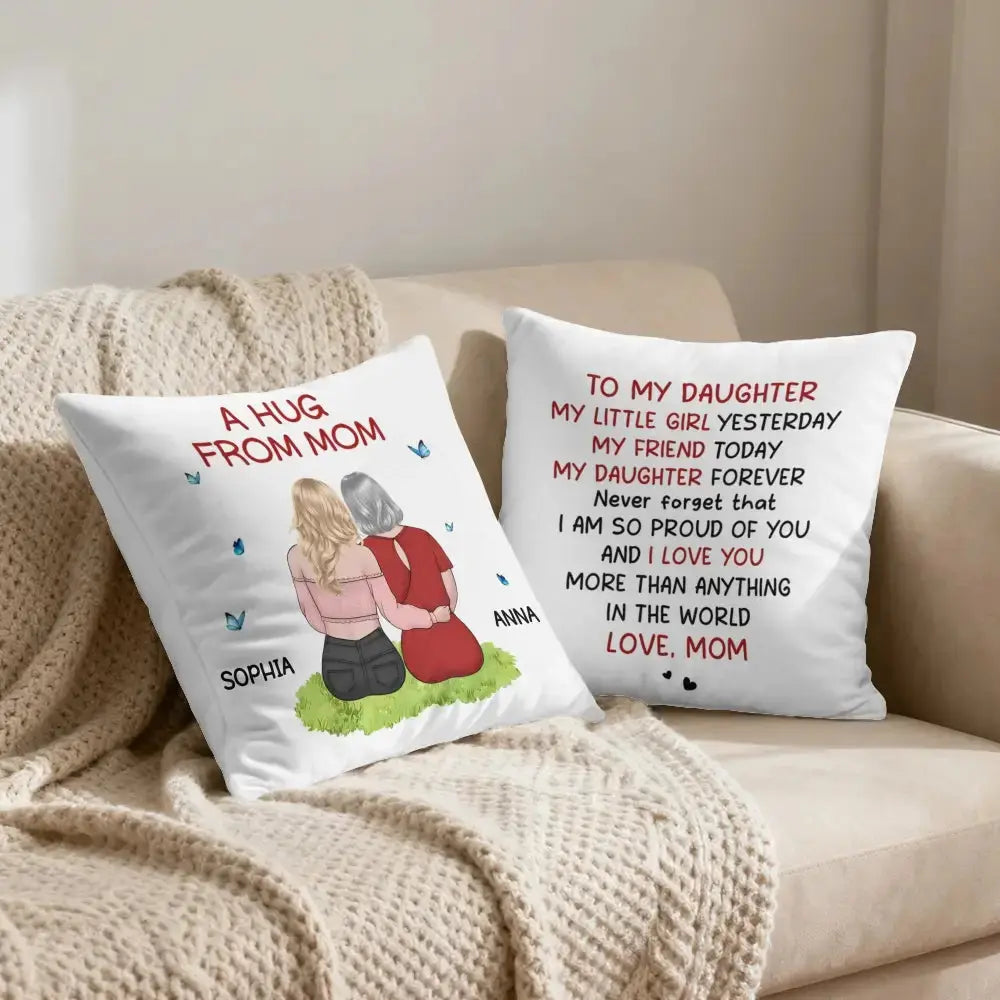 Personalized Pillow With Mom’s Loving Words – Meaningful Gift for Mother Duconspace