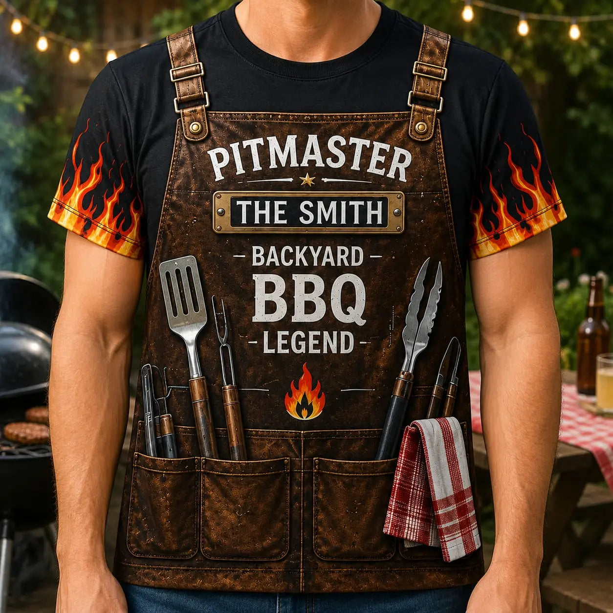 Personalized Pitmaster Backyard BBQ Legend AOP T-Shirt Duconspace