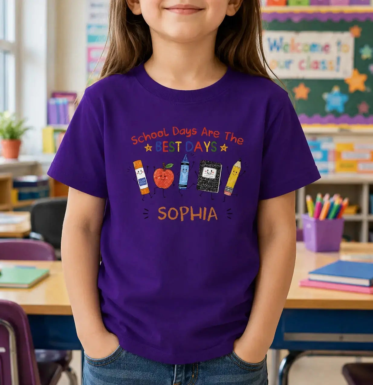 Personalized School Supplies Back to School Shirt