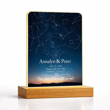 Personalized Star Map Night Lamp, Anniversary Gift Duconspace