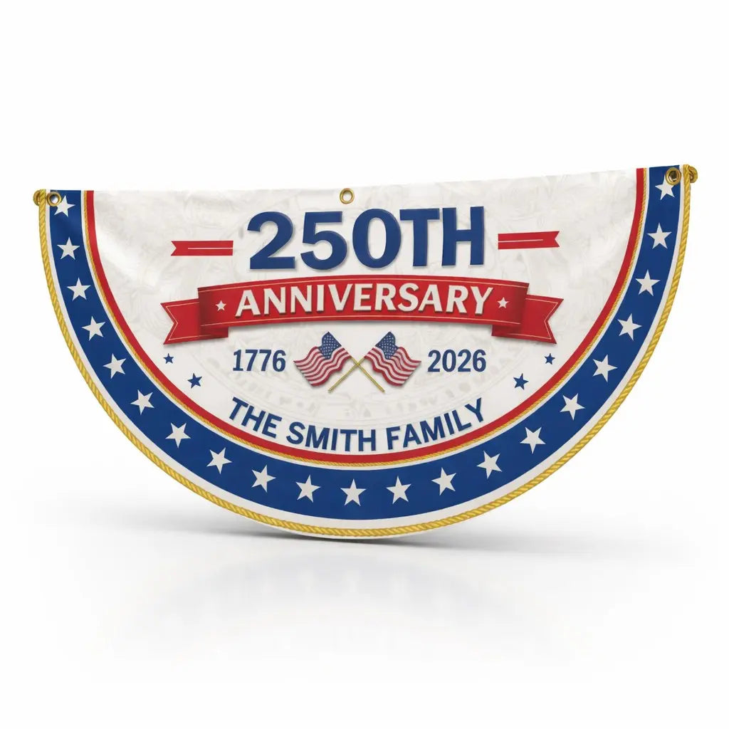 Personalized USA 250th Anniversary Family Fan Flag Duconspace