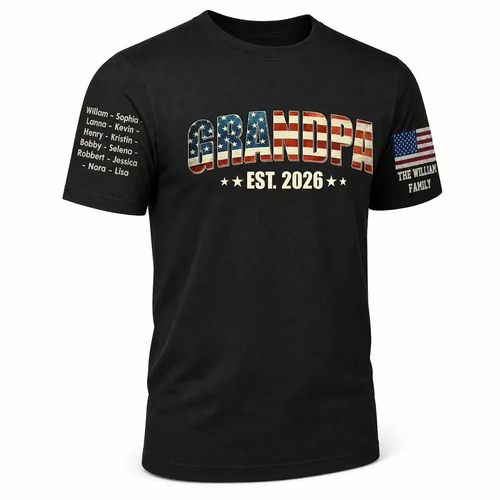 Promoted to Grandpa Est. 2026 Shirt - Personalized Gift for Father's Day Duconspace