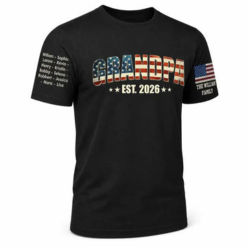 Promoted to Grandpa Est. 2026 Shirt - Personalized Gift for Father's Day Duconspace