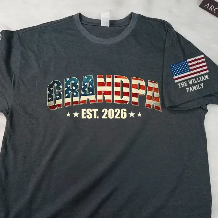 Promoted to Grandpa Est. 2026 Shirt - Personalized Gift for Father's Day Duconspace