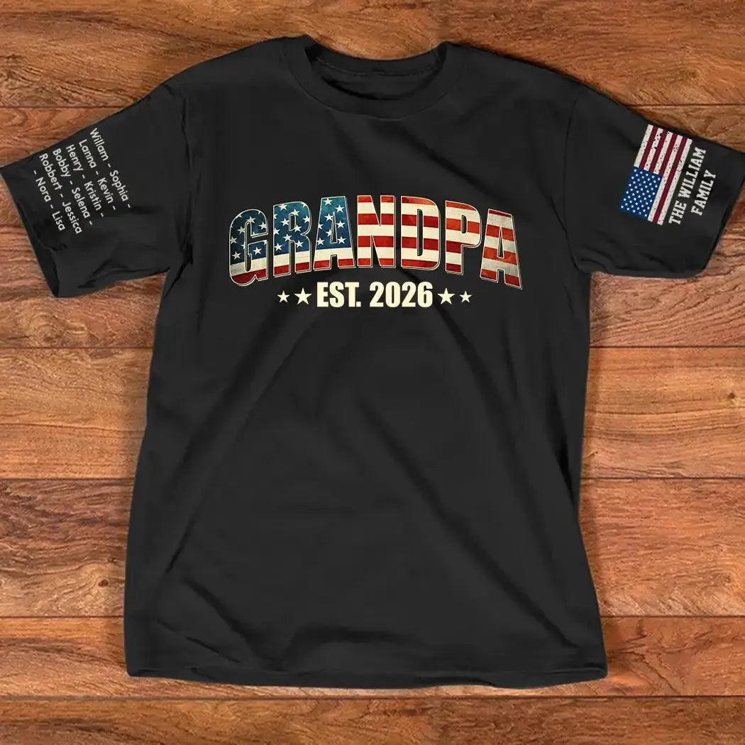 Promoted to Grandpa Est. 2026 Shirt - Personalized Gift for Father's Day Duconspace