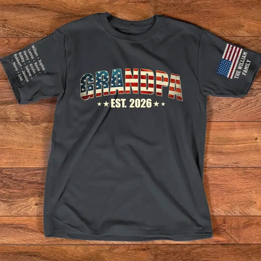 Promoted to Grandpa Est. 2026 Shirt - Personalized Gift for Father's Day Duconspace