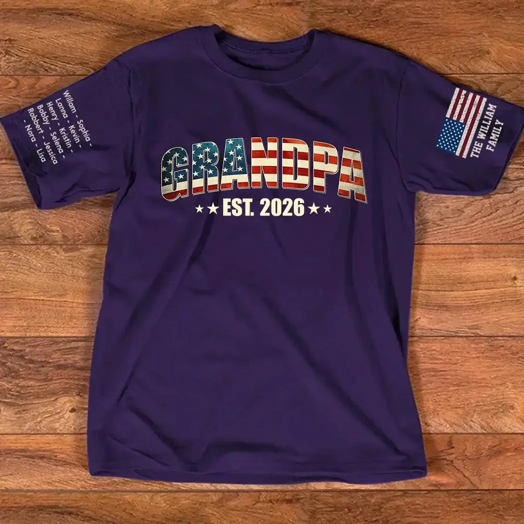 Promoted to Grandpa Est. 2026 Shirt - Personalized Gift for Father's Day Duconspace