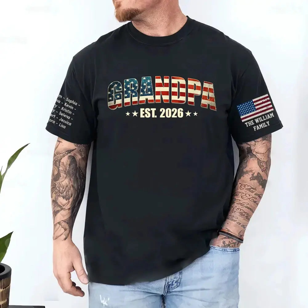 Promoted to Grandpa Est. 2026 Shirt - Personalized Gift for Father's Day Duconspace
