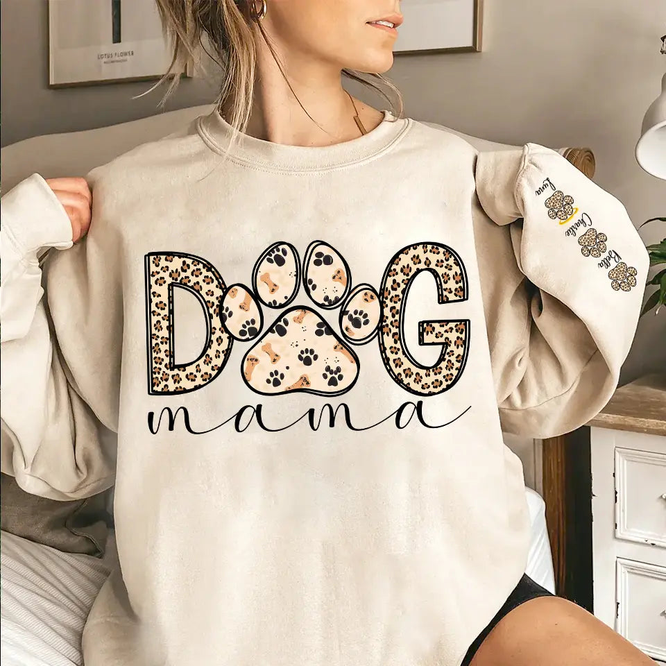 "Proud Dog Mama in Leopard Style" - Custom Sweatshirt & Hoodie, Mother’s Day Gift for Dog Moms