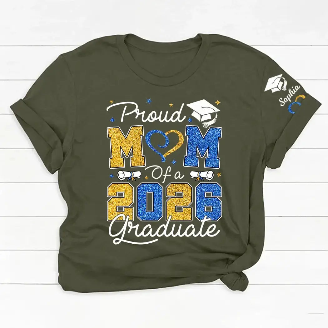 Proud Mom 2026 Graduate Shirt - Personalized Gift Tee for Mom Duconspace