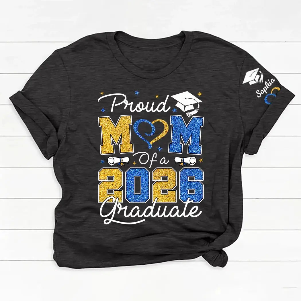 Proud Mom 2026 Graduate Shirt - Personalized Gift Tee for Mom Duconspace