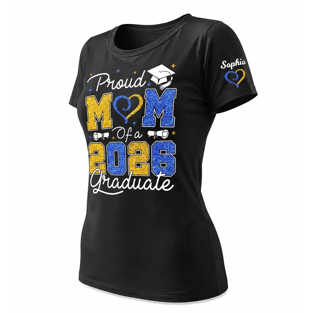 Proud Mom 2026 Graduate Shirt - Personalized Gift Tee for Mom Duconspace