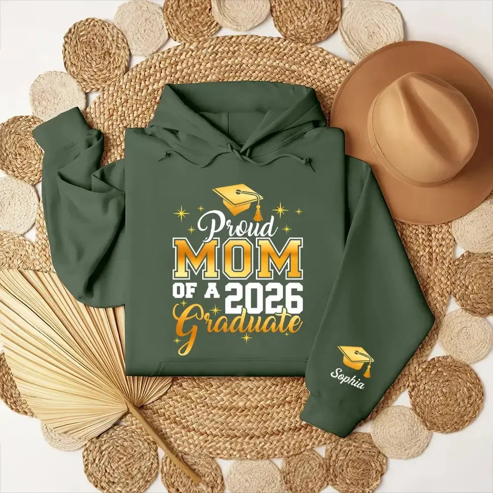 Proud Mom of 2026 Shirt - Personalized Graduation Gift for Family Member Duconspace
