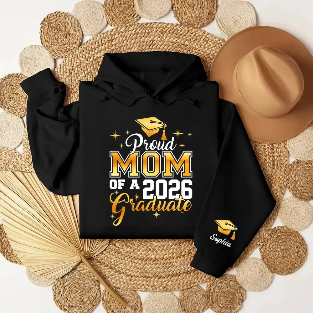 Proud Mom of 2026 Shirt - Personalized Graduation Gift for Family Member Duconspace