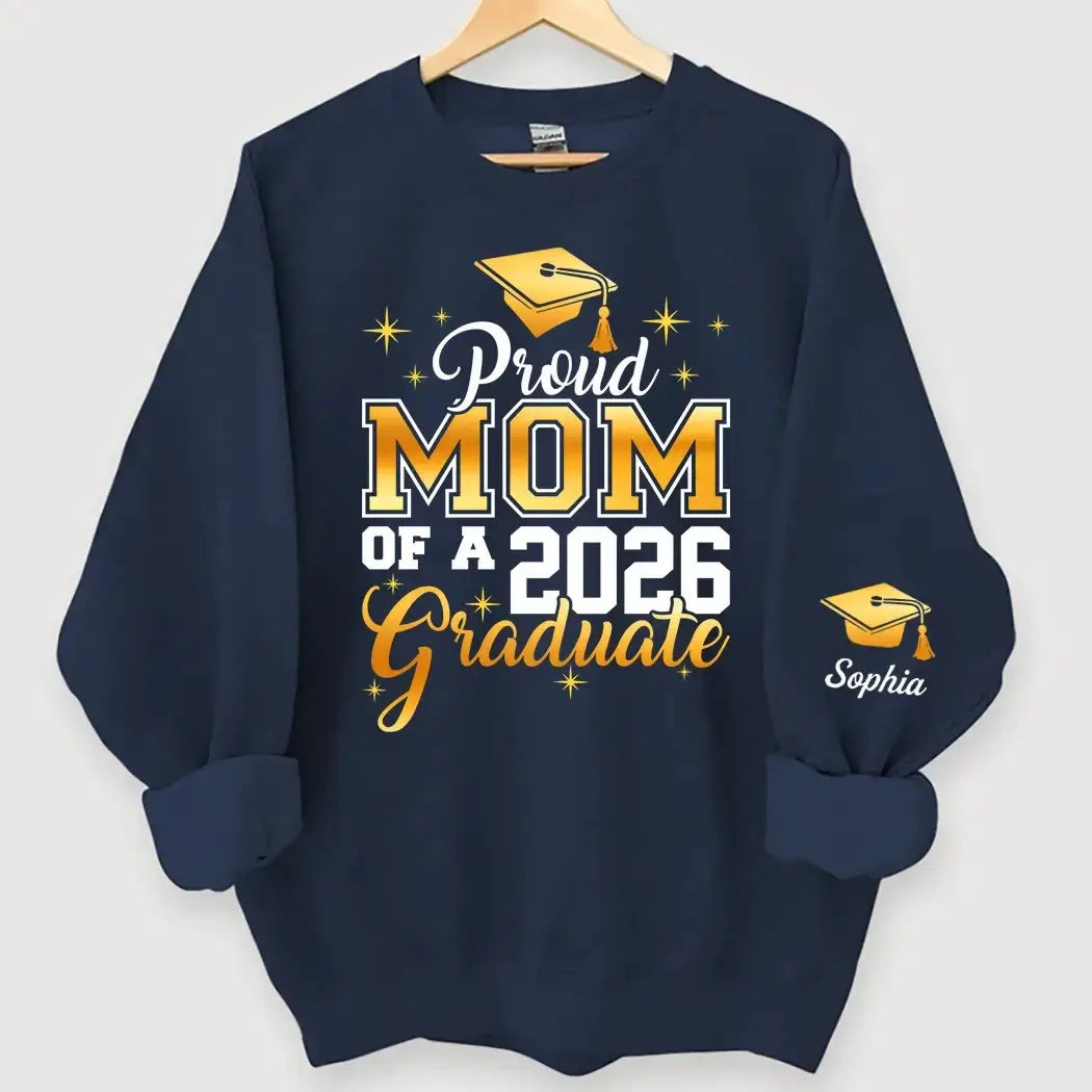 Proud Mom of 2026 Shirt - Personalized Graduation Gift for Family Member Duconspace