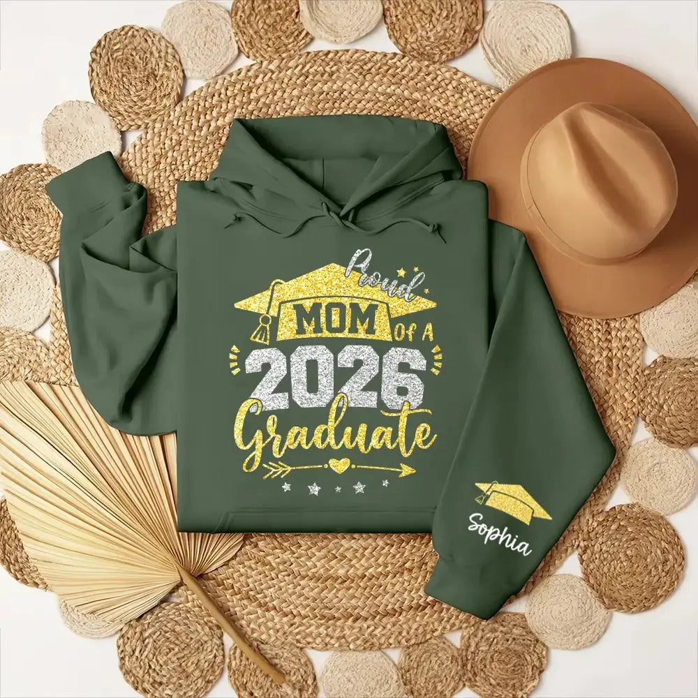 Proud Mom of a 2026 - Personalized Graduation T-shirt for Family Members - Duconspace