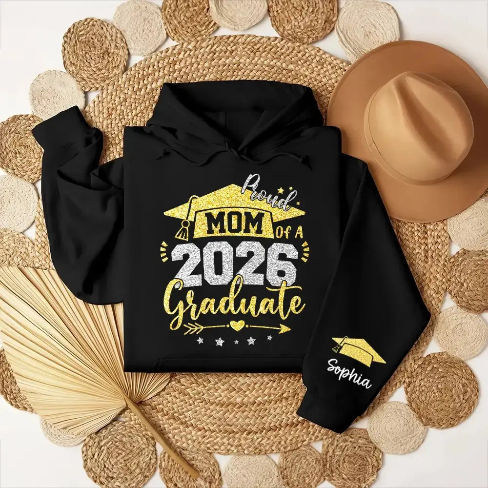 Proud Mom of a 2026 - Personalized Graduation T-shirt for Family Members - Duconspace