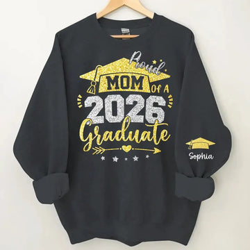 Proud Mom of a 2026 - Personalized Graduation T-shirt for Family Members - Duconspace